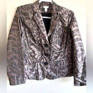 Chicos Leopard Print Blazer